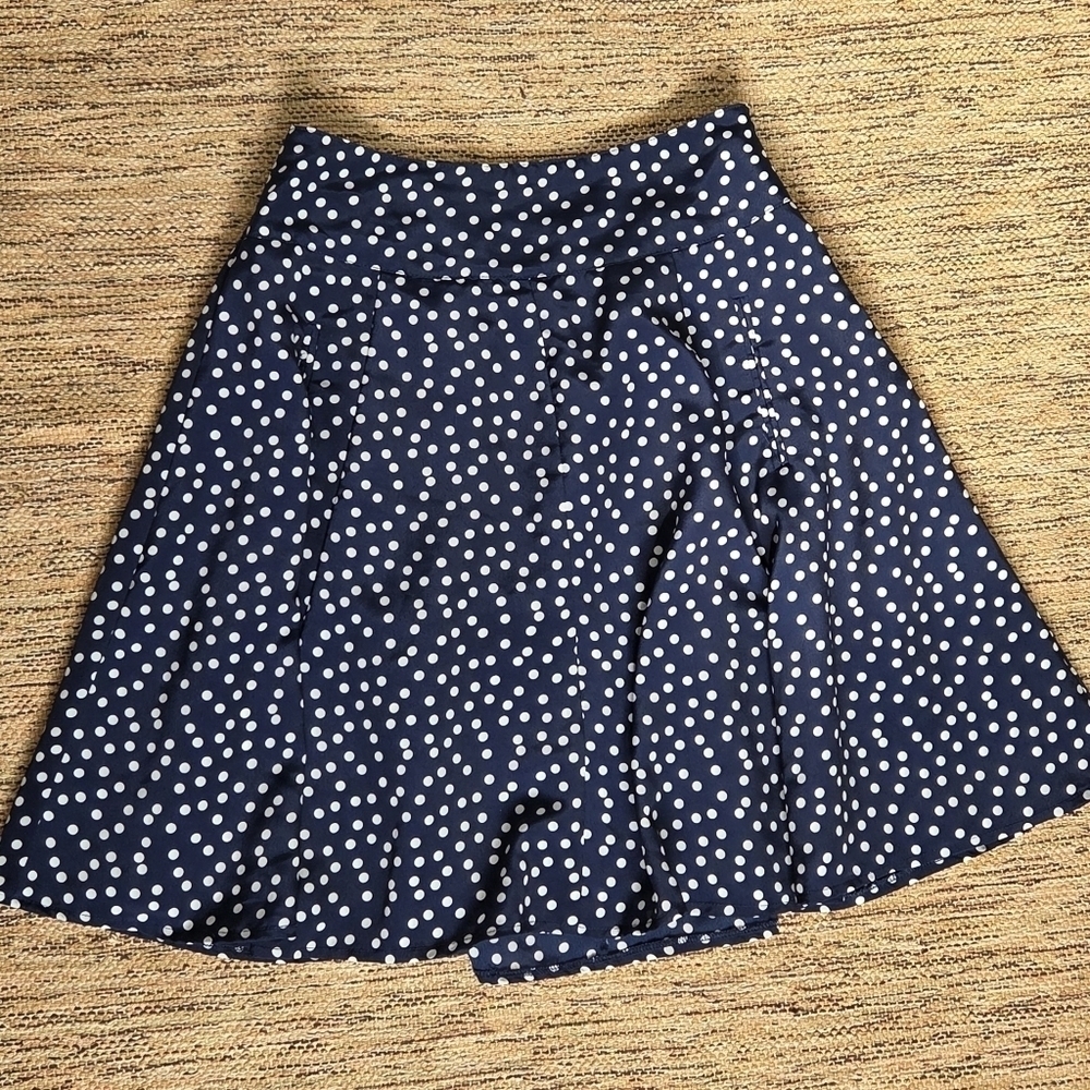 Polka Dot Navy Skirt Vintage